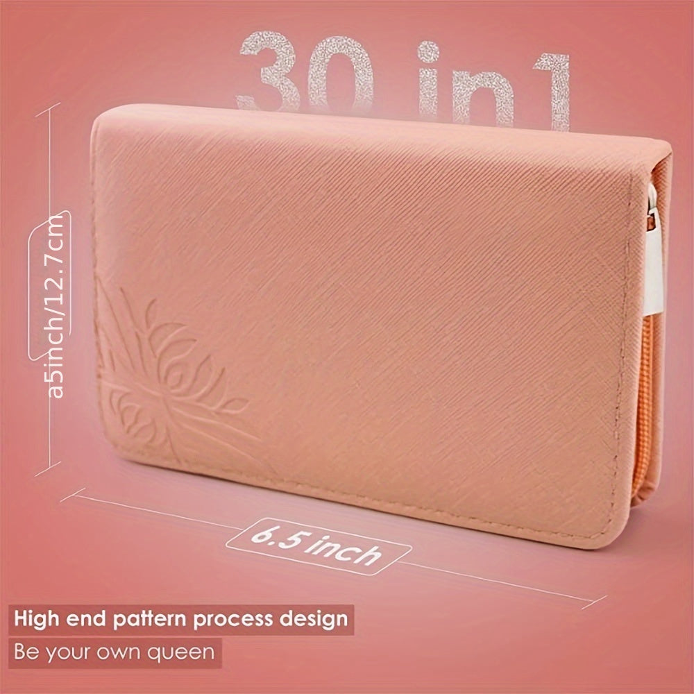 30-Piece Rose Golden Manicure Set: 30-in-1 Nail Clipper Kit With Fingernail & Toenail Clippers, Premium Stainless Steel Clippers, Nail File, Scissors, Tweezers, And Cuticle Remover - Complete Manicure And Pedicure Tools For A